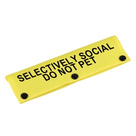 Funny Dog Leash Sleeve Selectively Social Do Not Pet Dog Leash Wrap Sleeve Pet Birthday Gift for Pets(Selectively Social-YE Sleeve)