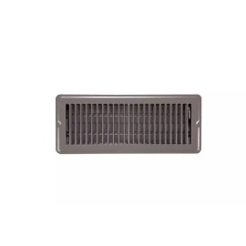 Altus Brown Steel Floor Register Vent Diffuser, Close Damper, Fits 4"x12" Duct Opening