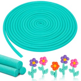 Frienda 5/8 Inch x 40 Ft Foam Noodles for Crafts Versatile Pool Noodles Foam Tubes Cylinder Rods for Modeling, DIY Arts and Crafts Supplies (Green)