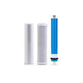 CFS – 3 Pack Replacement Water Filter Set includes Sediment, Carbon Block Cartridges & 150 GPD Membrane Compatible with Hydro Logic Stealth RO150 Models – Removes Bad Taste – RO Replacement Kit