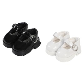 Plush-shoes-sewing-20cm Leather Doll (Black & White)