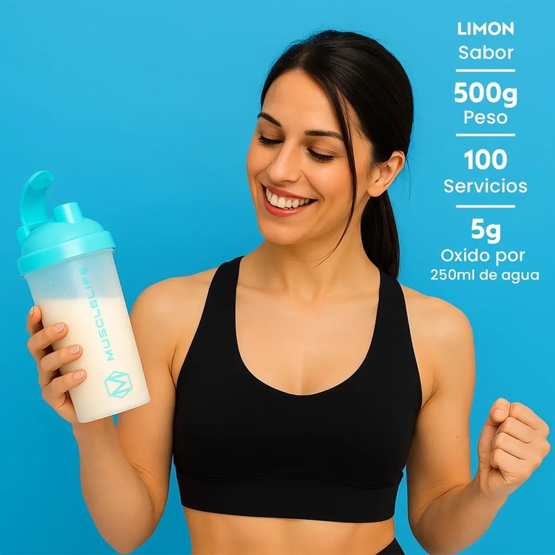 Óxido Nítrico Pre Entreno Suplemento Muscle Life 500g 100se