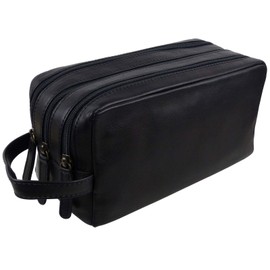 Oakridge Leather Mens Large Washbag/Toiletry Bag