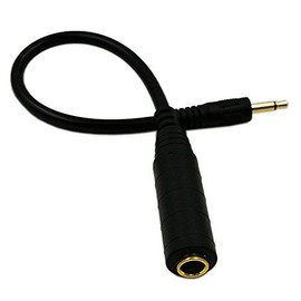 zdyCGTime CGTime Golden Plated 3.5mm Mono 1/8 inch Audio Male to 6.35mm 1/4 inch Female Jack Converter Cable Cord Adapter (25CM/10Inch)