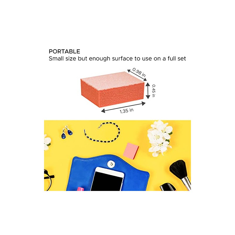 Karlash Nail Mini Orange Buffer Block File 80/100 Grit 2