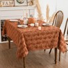 Horaldaily Fall Tablecloth 60×84 Inch Rectangular, Caramel Soft Plush Faux