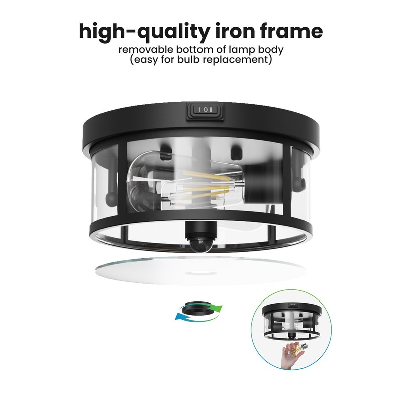 Outdoor Ceiling Light with Motion Sensor 9.3in - Porch Lights