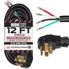 Iron Forge Cable 4 Prong Black Range Power Cord 12