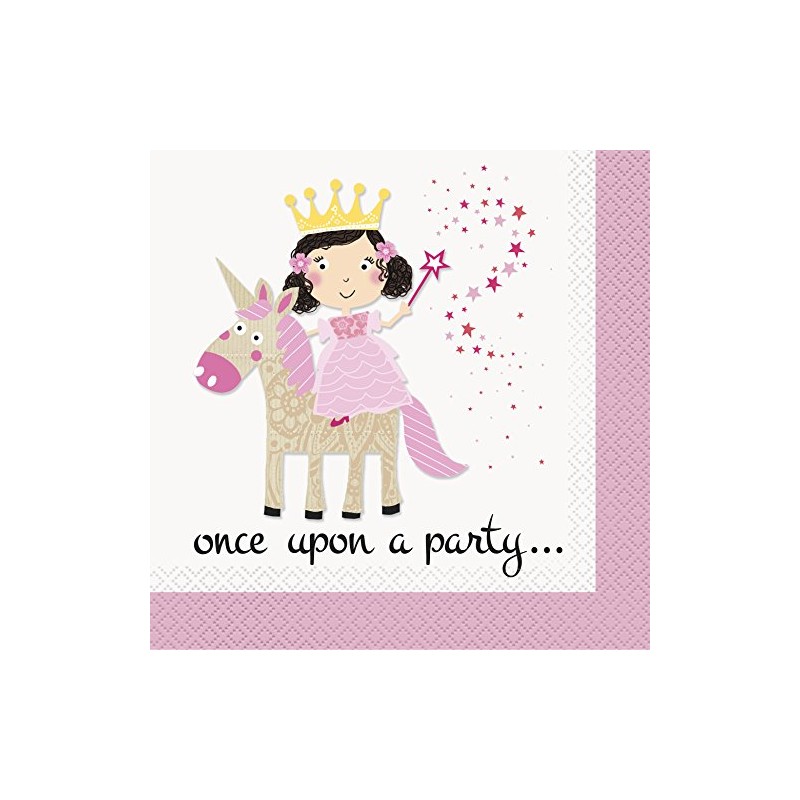 Princess & Unicorn Party Napkins, Pack of 16