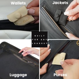 TagBag Air Tag Holders 2 Pack – Secure, Snap Close Air Tag Pouch for Wallets, Bags, Jackets & Purses | Adhesive Free, Low Profile Air Tag Case for Travel, Kids, Luggage & Everyday Use (Black, 4 Pack)