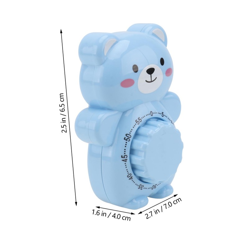 Ciieeo Cartoon Bear Kitchen Timer 60-Minute Baking Reminder Student Study