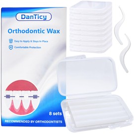 DanTicy Orthodontic Wax for Braces, 8 Pack, Clear Dental Wax for Irritation Relief, Comfort Covers for Kids & Adults
