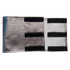 SWI PARTS Aluminum and fiberglasss heat shielding Universal Starter heat shield 7 X 24 in Wrap Self Attaching