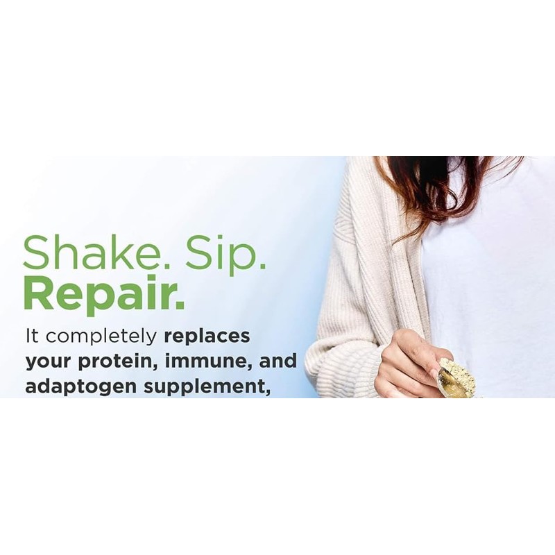 Plant-Based Protein Powder with Mushroom & Plant Extract, Sweet Vanilla,