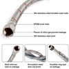 Midanya 24-Inch Long Faucet Water Supply Lines, Braided Stainless Steel