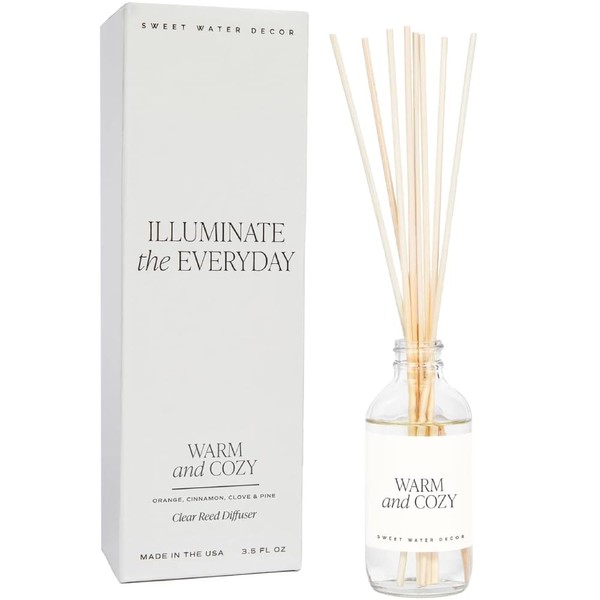 Sweet Water Decor Warm and Cozy Reed Diffuser Set -