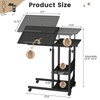 Hadulcet Adjustable C Table with Charging Station, Tiltable Desk C