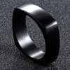 Stainless Steel Square Shaped Classic Simple Plain Wedding Band Ring