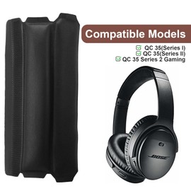 QC35 Replacement Headband Pad Cuhsion Compatible with Bose QuietComfort QC35 QC35 II QC25 Headphones Soft Protein Leather and Velcro Fastener Top Headband