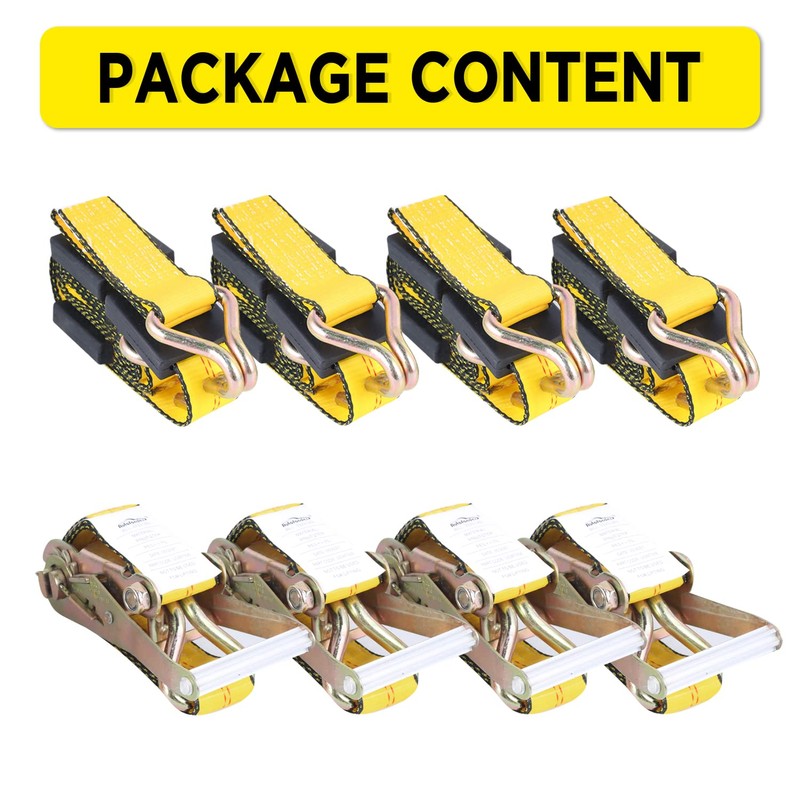 Car Hauler Straps for Trailer Heavy Duty 2" x 10'