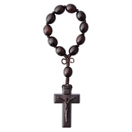 Sine Cera One Decade Rosary Jujube Wood Oval 12mm