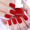 COSMOO 12ml Red Matte Nail Polish, Quick Dry Nail Lacquer