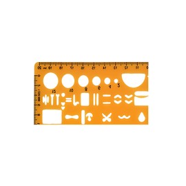Standard Graph Template Stencil with Military Marking Symbols for NATO Army Drawing and Drafting on Tactical Map #8353