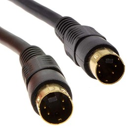 SVHS S VIDEO CABLE 4 PIN MINI DIN MALE to MALE GOLD PLATED CABLE
