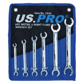 AB Tools Metric 6 Point Flare Nut Pipe Wrench Diesel Injectors Spanners 6mm - 24mm 6pc