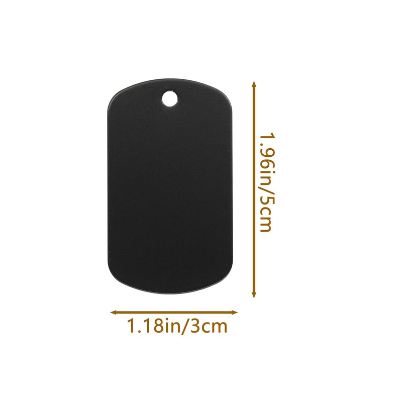 50 x Black Anodised Aluminium Blank Stamping Blanks for Engraving