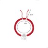 Pulsera de San Benito de Plata ley 925, roja tejida