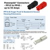 15 Amp Anderson Connectors, PP15 to 45, Red, w/16-20 AWG