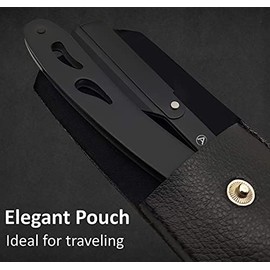 Navajas De Afeitar Para Hombre Con 20 Hojas De Filo Recto Y Estuche. Navajas De Afeitar Para Hombre, Ideales Para Afeitarse.