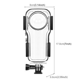 Underwater Case for Insta360 One RS 1 Inch 360 Edition Waterproof Case for Diving Swimming and Snorkelling Water Sports for Insta360 One RS 1-Inch 360 Edition