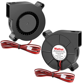 Wathai 50mm 5015 Blower Fan 24V Dual Ball Mini Turbo Cooling with 1000mm / 39 inch Cable for 3D Printer Ender 3 Hotend Extruder 50x15mm 2 Pin