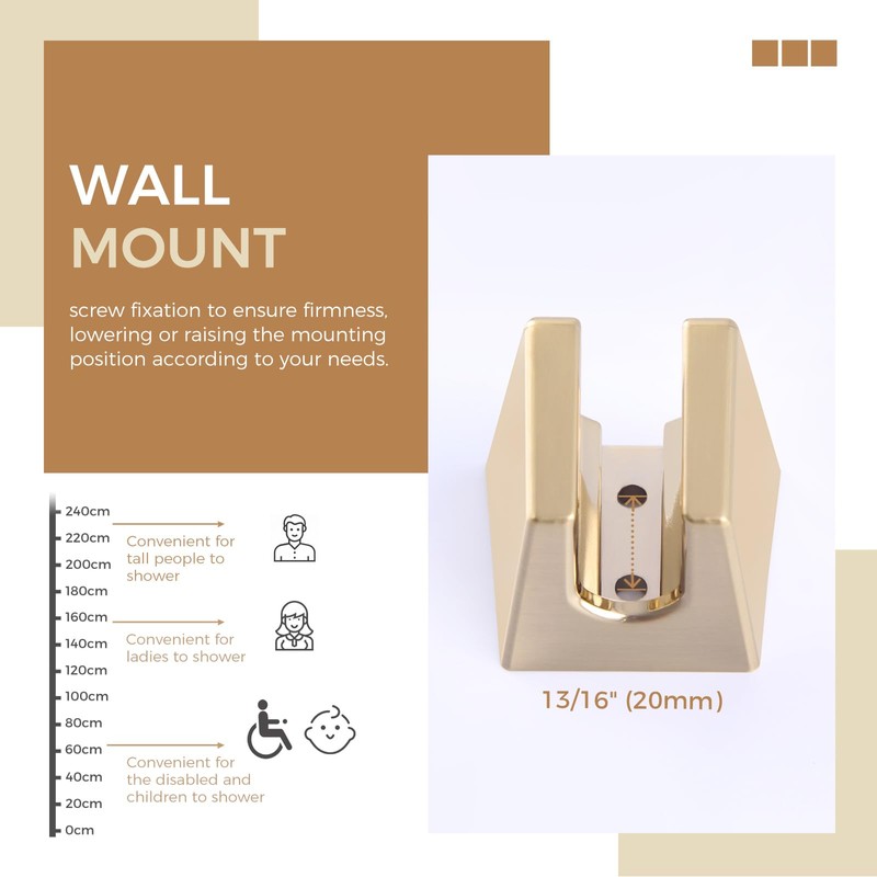 Hand Held Shower Bracket with Two Slot, Aomasi Handheld Shower