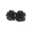 Pretty Smart Large Rose Earrings on Titanium Posts for Sensitive