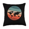 Country World Map Traveler Globe Retro World Map Throw Pillow