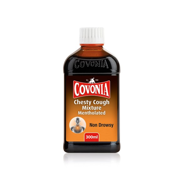 Covonia Chesty Cough Mixture mentholated 300ml effective relief of troublesome chesty cough