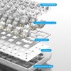 Mechanical Keyboard Bluetooth 2.4G Wireless Wired Hot Swappable White Switch