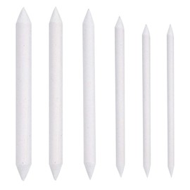 Mikihat 6 Pieces Art Blenders Set, Blending Stump Paper Tortillon Set Double Ended Art Blenders Sticks Sketch Tools for DIY Drawing, Sketch, Pencils, White