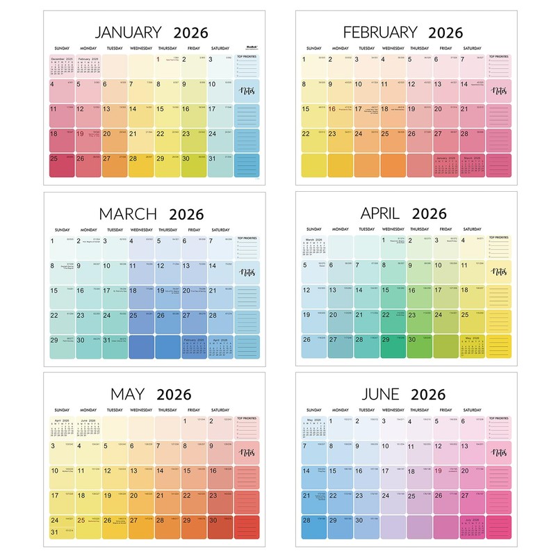 2026 Wall Calendar - 12 Months Wall Calendar from Jan.