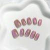 Pure Handmade Nails Press on Nail Reusable Fake Nails Purple-red