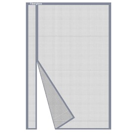 Risareyi Side Opening Magnetic Screen Door in Fiberglass 36x96inch, Grey - Thicken Mesh Screen Magnetic Closure Keep Bugs Out, Reversible for Left/Right Door