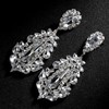 XSBODY Big Silver Chandelier Earrings for Women Dangling Bling Large