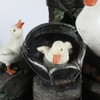 Animal Garden Statue Cute LED Duck Water Fountain Statue Home