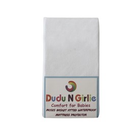 Dudu N Girlie Terry Cotton Moses Basket Mattress Protector, 28 cm x 76 cm