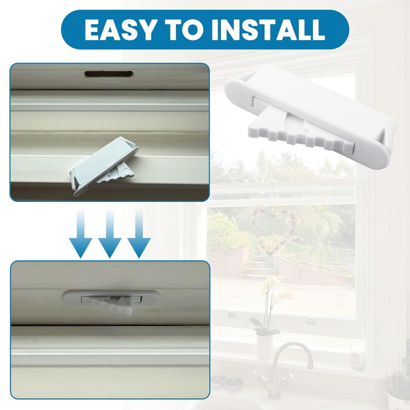 6 pcs 1714WHITE Window Sash Vent Stops