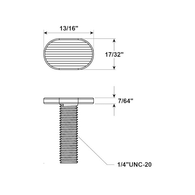 USA Made T-Slot Bolts 1/4”-20 Thread Size T-Bolts, 20 Pack