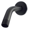Brazo Y Chapeton Para Regadera 15cm Acero Inox Negro Rugo